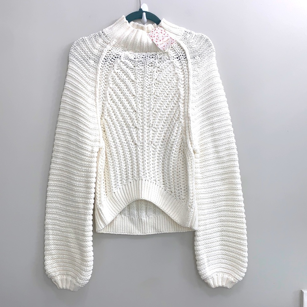 FREE PEOPLE Sweetheart Mock Neck Sweater - Picture 3 of 9